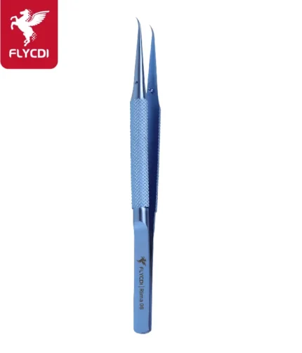 Титановый пинцет FLYCDI Rima 08, изогнутый