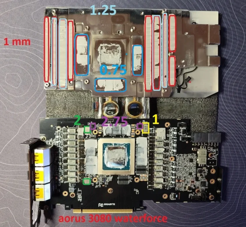 Gigabyte AORUS RTX 3080 XTREME WATERFORCE 10G (СЖО 2 вентилятора) — замер 2, файл 1